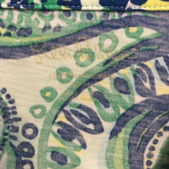 Lilly Pulitzer Blue/Green Paisley Print Tunic Dress Size Small - Picture 4 of 8